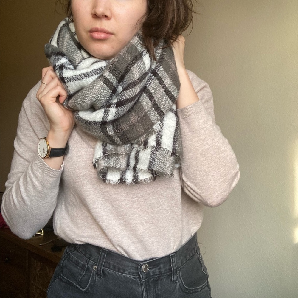 Tartan plaid blanket scarf